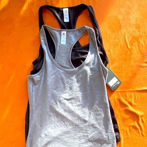 2 pack workout shorts.  Gray and black.